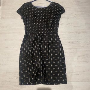 J Crew 100% Silk Black Cocktail Work Dress